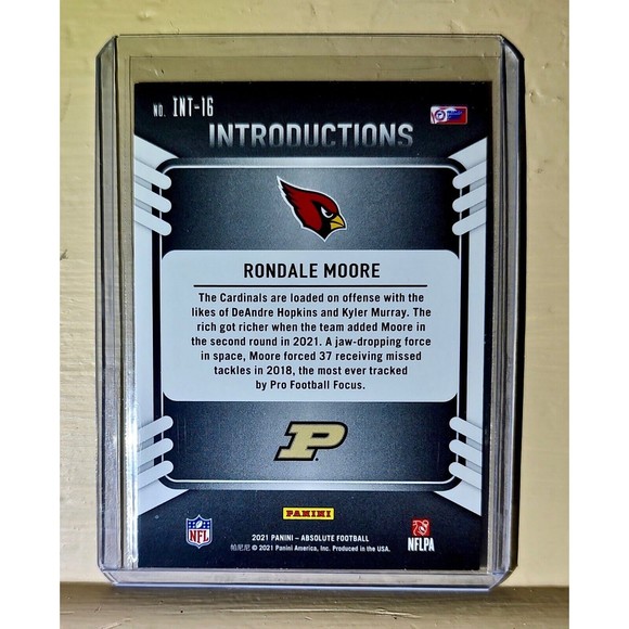 Rondale Moore 2021 Panini NFL Absolute Introductions Rookie Football #16 Card - Picture 2 of 2